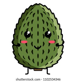 Cute soursop emoticon