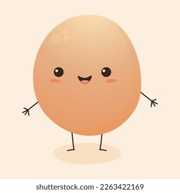 Cute soybean mascot. Cartoon funny kawaii character. Vector.