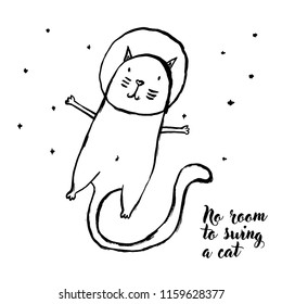 Cute Space Cat Graphic