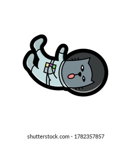 Cute space cat, Kitty drawings, good for stickers, t shirt design, print, cartoon, art