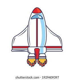 cute space spacecraft exploration cartoon