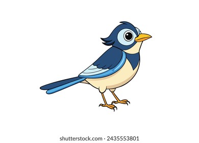 cute Sparrow Cartoon vector art illustration 