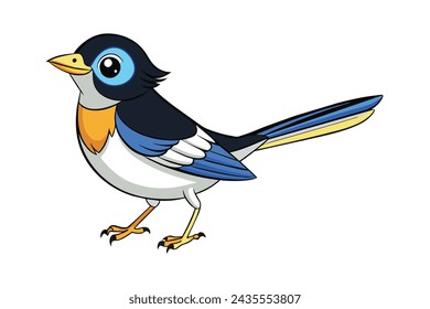 cute Sparrow Cartoon vector art illustration 