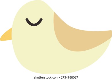 Cute Sparrow Cartoon, Vector illustration Sparrow on a white background. Drawing for children