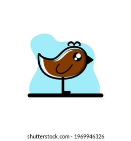 Cute Sparrow Character Vector Illustration Design Concept eps10 great for any purposes