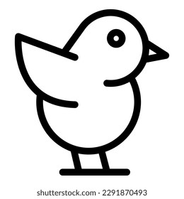 Cute sparrow icon outline vector. Animal bird. Fly day