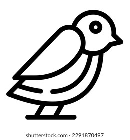 Cute sparrow icon outline vector. Animal bird. Flying bird