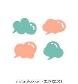 Cute speak bubble vector stock illustration