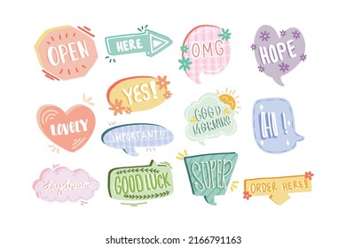 Cute Speech Bubble Collection for Decoration