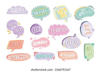 Cute Speech Bubble Collection for Decoration