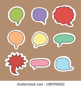 Cute speech bubble doodle, vector illustration