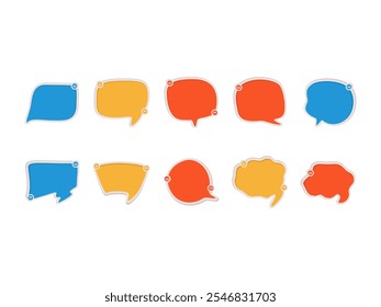 Cute Speech Bubble Element Set 