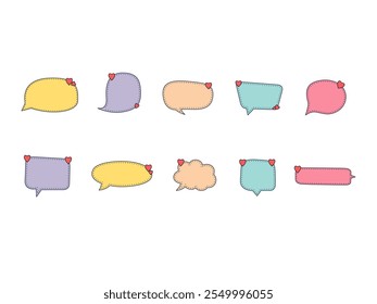 Cute Speech Bubble Element Set 