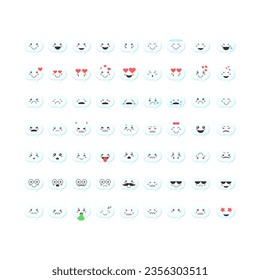 Cute speech bubble with face emoticon