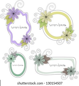 cute speech bubble set