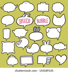 Cute speech bubble set