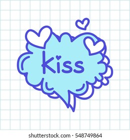 Cute speech bubble set