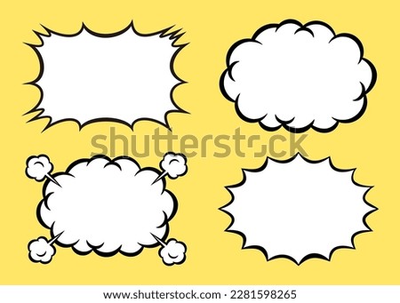 Cute speech bubble style frame set.