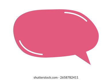 Linda Plantilla de burbujas de discurso en estilo doodle. Globo de diálogo, cuadro de texto, marco de cita, etiqueta de mensaje, nube de conversación o etiqueta de cita aislada sobre fondo blanco. Ilustración plana de Vector.