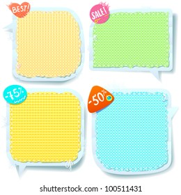 Cute Speech bubbles templates set