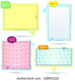 Cute Speech bubbles templates set