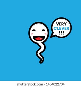 CUTE SPERM DESIGN VECTOR MASCOT EPS 10.