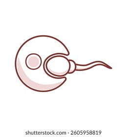 cute sperm and egg cartoon character