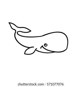 cute sperm whale. vector illustration