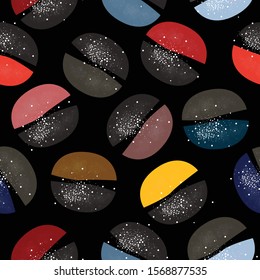 Cute Spheres. Cute Scandinavian Terracotta Pattern in modern colours. Modern abstract art for prints.  Nordic Design.
