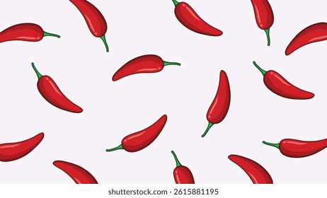 Cute spicy chili pattern background vector design. sstkBackgrounds