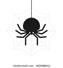 Cute Spider Cartoon Vector Illustration For Halloween.