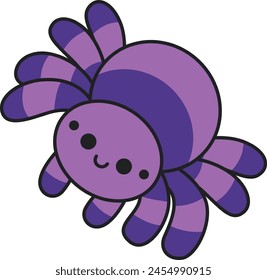 cute spider cartoon vector illustration