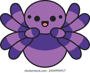 cute spider cartoon vector illustration