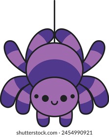 cute spider cartoon vector illustration