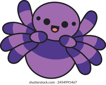 cute spider cartoon vector illustration