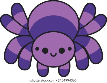 cute spider cartoon vector illustration