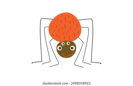 Cute Spider cartoon vector illustration