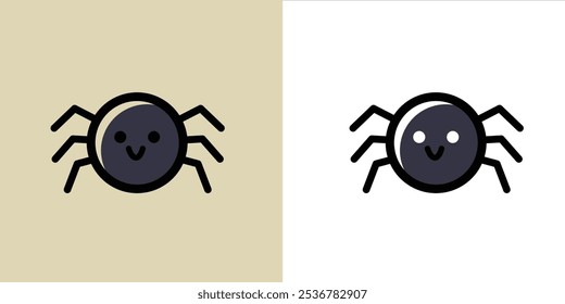 Carácter lindo de la araña. Feliz Halloween, truco o trato. Ilustración vectorial. Perfecto para tarjetas, carteles, impresiones, aniversarios, invitaciones.