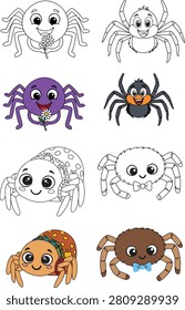 Cute Spider Faces Collection