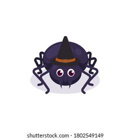 Cute spider halloween mascot design illustration