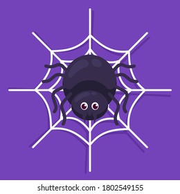 Cute spider halloween mascot design illustration