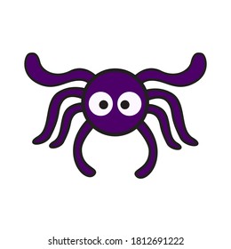 cute spider icon. cute spider illustration. helloween celebration concept illustration