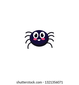 cute spider icon on a white background