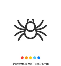 Cute spider icon,Vector and Illustration.