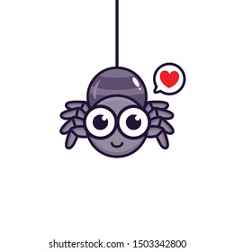 Cute Spider Mascot Vector Design