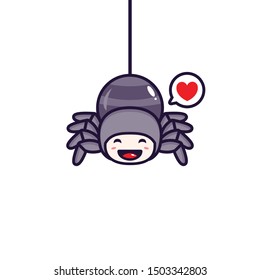 Cute Spider Mascot Vector Design