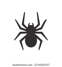 Bela silhueta de aranha ícone vetor projeto plano.