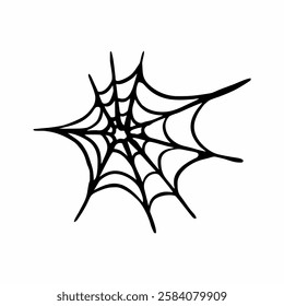 Cute Spider Webs Drawing Illustration
