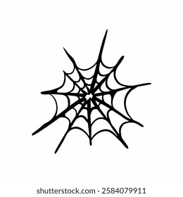 Cute Spider Webs Drawing Illustration