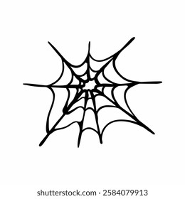 Cute Spider Webs Drawing Illustration